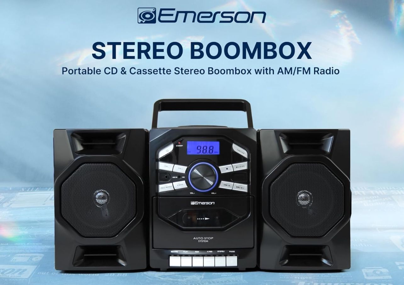 Portable CD player cassette radio stereo boombox - NEW