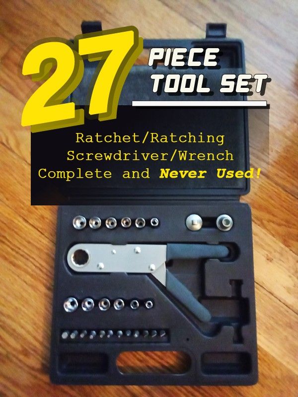 * Wood-Ridge NJ 07075 * Generic 27-Piece Ratchet / Ratcheting Wrench / Screwdriver Set | Complete And Never Used!