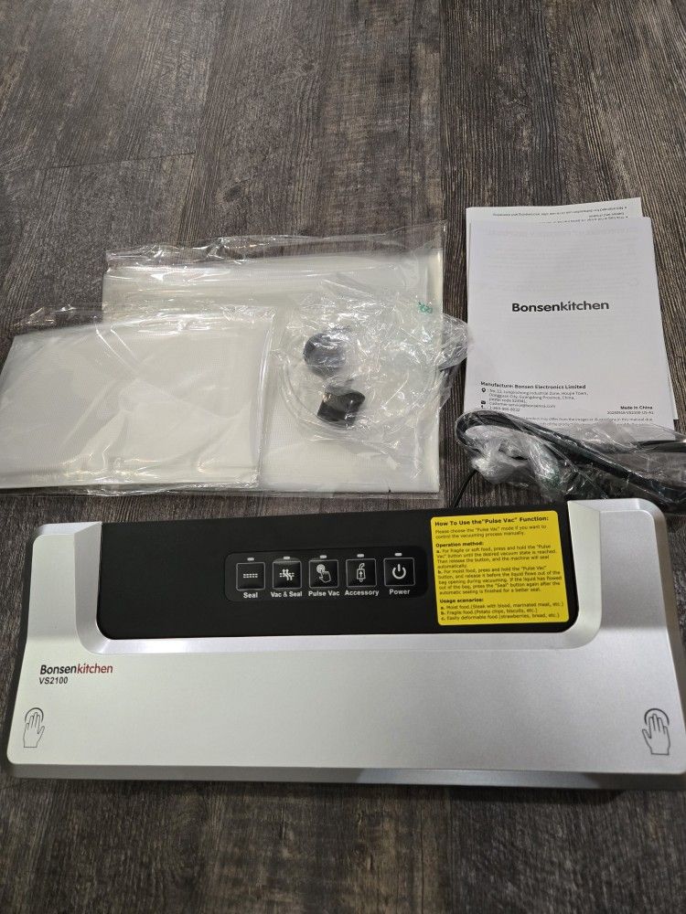 Bonsenkitchen Vacuum Sealer Machine with 40 Bags Compact Food Sealer