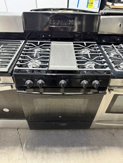GE Black 5 Burner Range Stove 