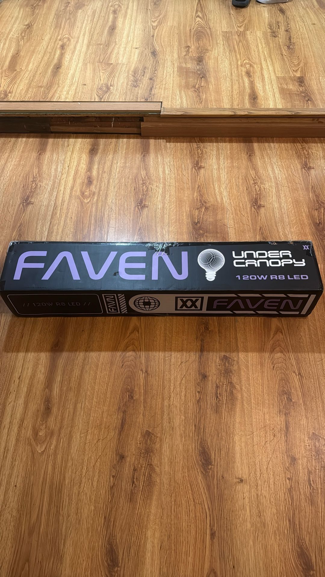 Faven R8 Under-Canopy LED Grow Light Bar, 120 Volt, 4-Pack, 120 Watt, 46-Inch with Power Cord & Extension Cord, for Indoor & Hydroponic Growing