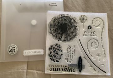 13 Piece Acrylic Stamp Set TREASURES Scrapbook Cards
