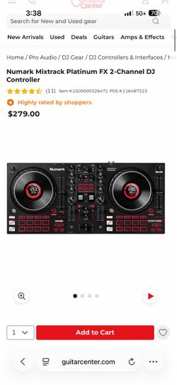 Numark Mixtrack Platinum FX 2-Channel DJ Controller ★★★★★