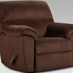 Chevron Mink Manual Rocking Recliner! 