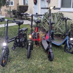 🛴 E. Scooters  🛵 Ebikes, Electric Bikes