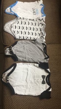 (3) 3 - 6 month onesies bundle