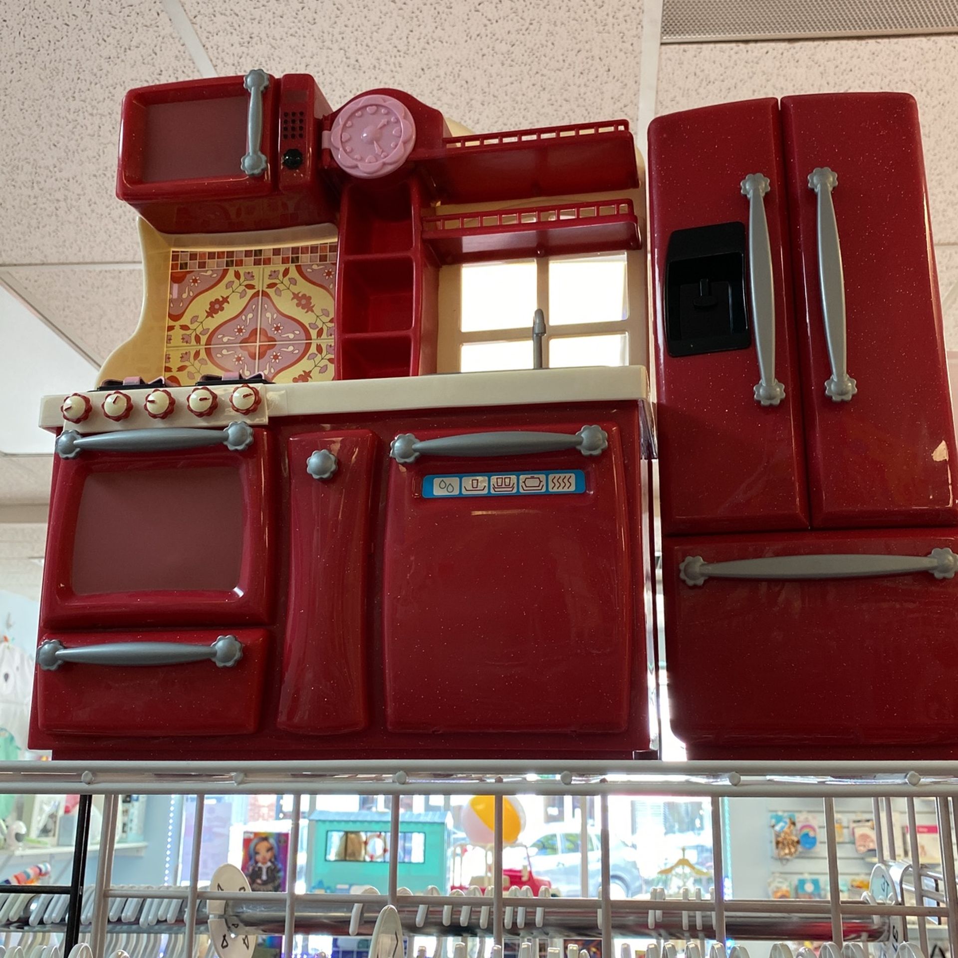 Red 18” Doll Kitchen Set