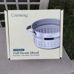 Caraway Steamer - Stainless Steel Steamer with Handles - Non Stick, Non Toxic Coating 