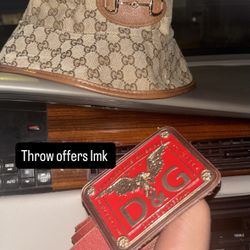Dolce Cabana Belt And Gucci Bucket Hat 