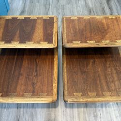 Lane Acclaim Mid Century Stepped End Table Set