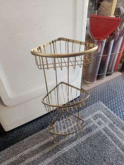 25" tall, nice shower floor caddie