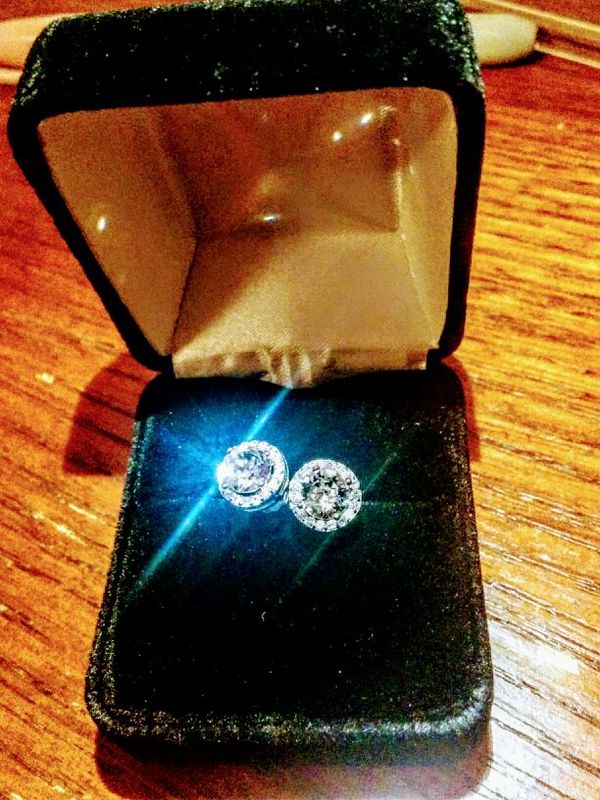 New 3 44 Cttw Halo Stud Earrings With Swarovski Elements For In New 3 44 Cttw Halo Stud Earrings With Swarovski Elements