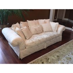 White Upholstered Sofa