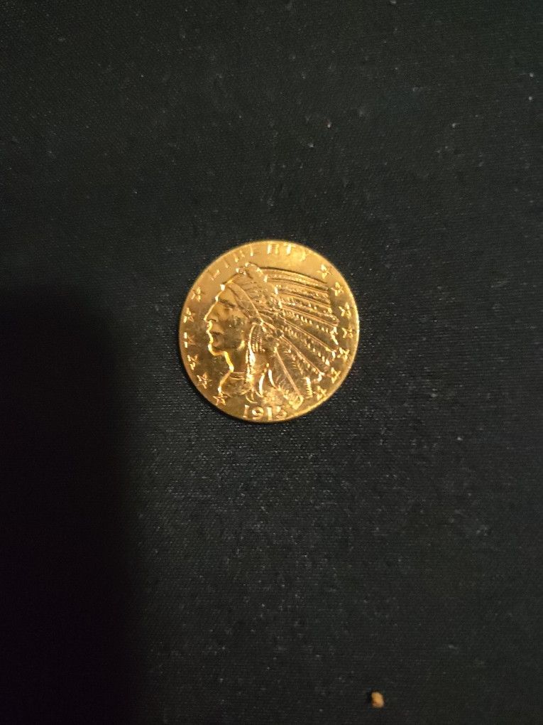 1915 Designers Initials (Bela Lyon Pratt) Gold $5 Gold Coin