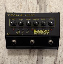 Tech21 NYC SansAmp Programmable Bass Driver DI Pedal