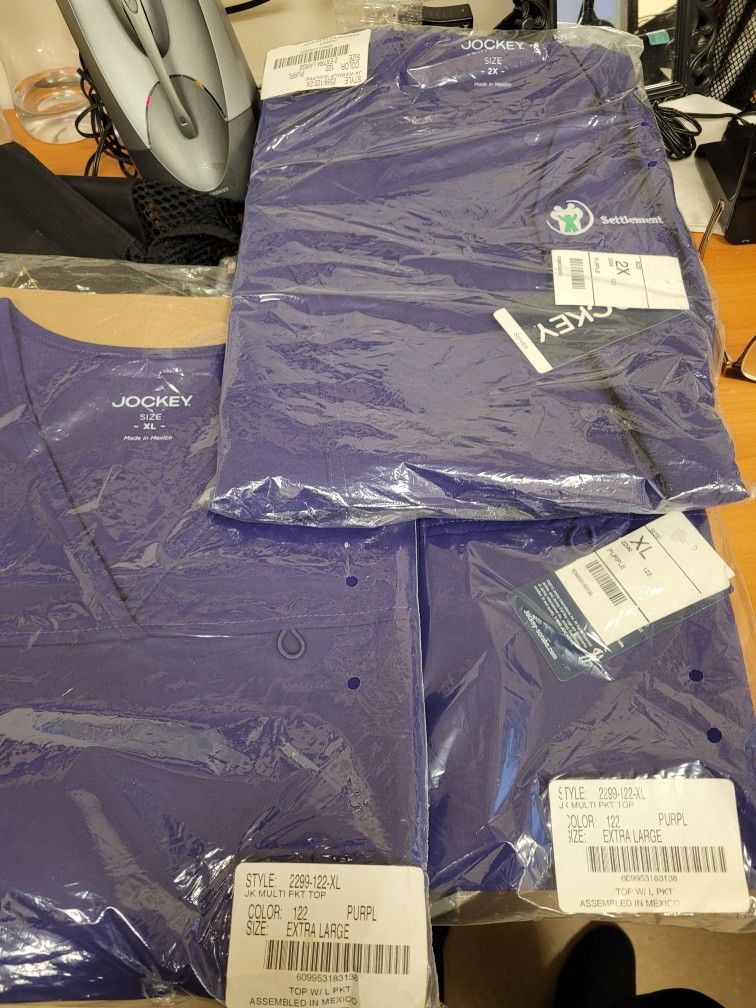 Jockey Purple Scrub Jacket 2x W Logo