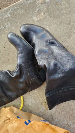 Black Genuine Leather Boots size 6