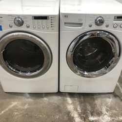 LG set Washer And Dryer Electric Front Load 