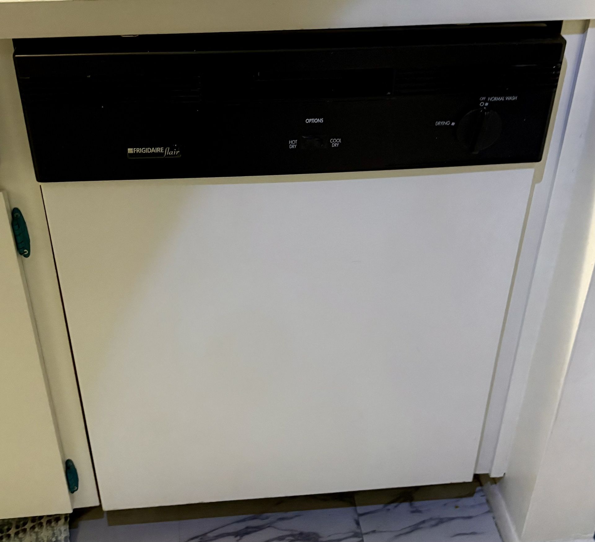 Frigidaire White dishwasher.