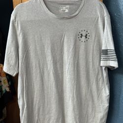 Under Armour Wounded Warrior Project T Shirt Size Large Gray Military Tee