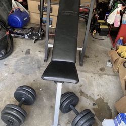 Bench Weight With Bench Lift All For 125$ No Weights Included 