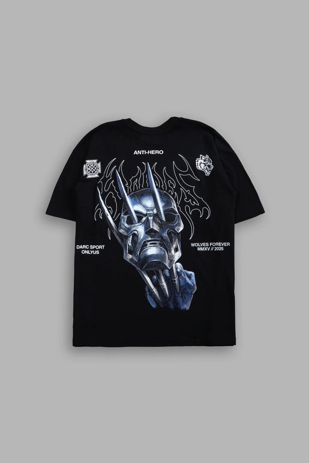 WOLVERINE/DOOM MASK ANTI-HERO "PREMIUM" OVERSIZED TEE IN BLACK