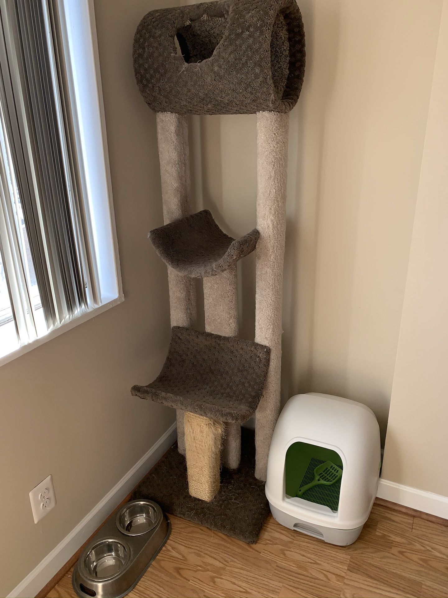 Cat Bundle (Cat Bed, Tower, Food & Water Bowl, Litter Box, & Cat Food&Litter.