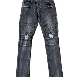 Black Biker Denim