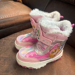 Pink paw patrol rain/snow boots