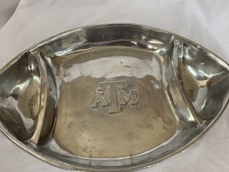 Texas AM Metal Chip Dip Party Dish