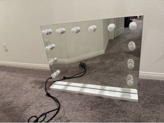 Mirror with Lights Tabletop Wall Mount Tabletop