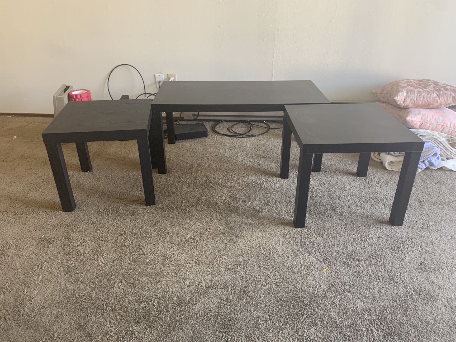 Coffee table and side tables