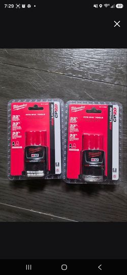 2-Milwaukee M12 REDLITHIUM CP2.0 Compact Battery Pack (Model 48-11-2420
