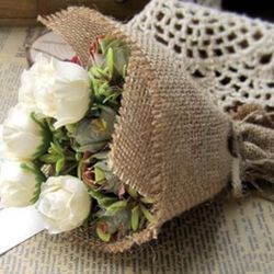 Jute Burlap Fabric   10 Ft Long X 3 1/2 Wide!