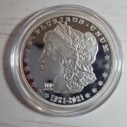 2021 100 YEAR COOK ISLANDS PROOF MORGAN/PEACE $1 COIN