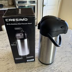 Cresimo 101 Oz Stainless Steel Vacuum AirPot On Swivel