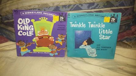Vintage children's records from 40s and 50s