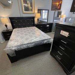 No One Beats Our Prices — Guaranteed Best Price Anywhere! Queen Or Full Bed, Dresser, Mirror, Chest & Night Stand Just $898! 
