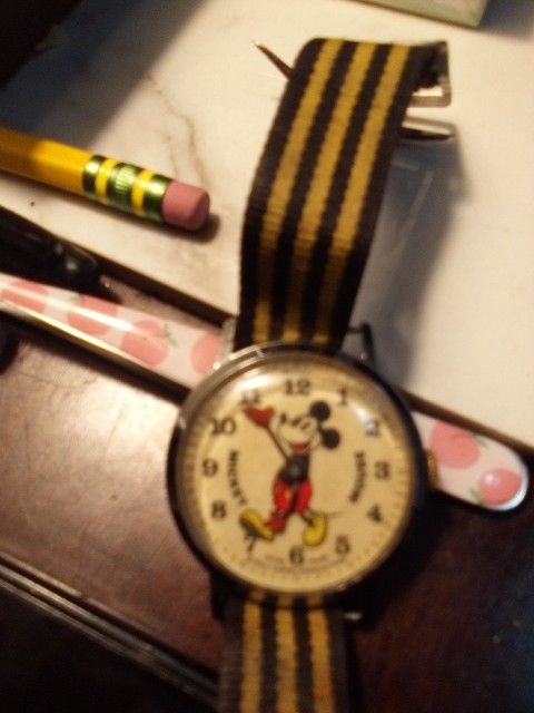 Ventage Walt Disney Mickey Mouse Watch 1960s Original 