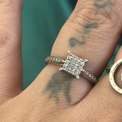 10k White Gold Ring From Zales Size 7