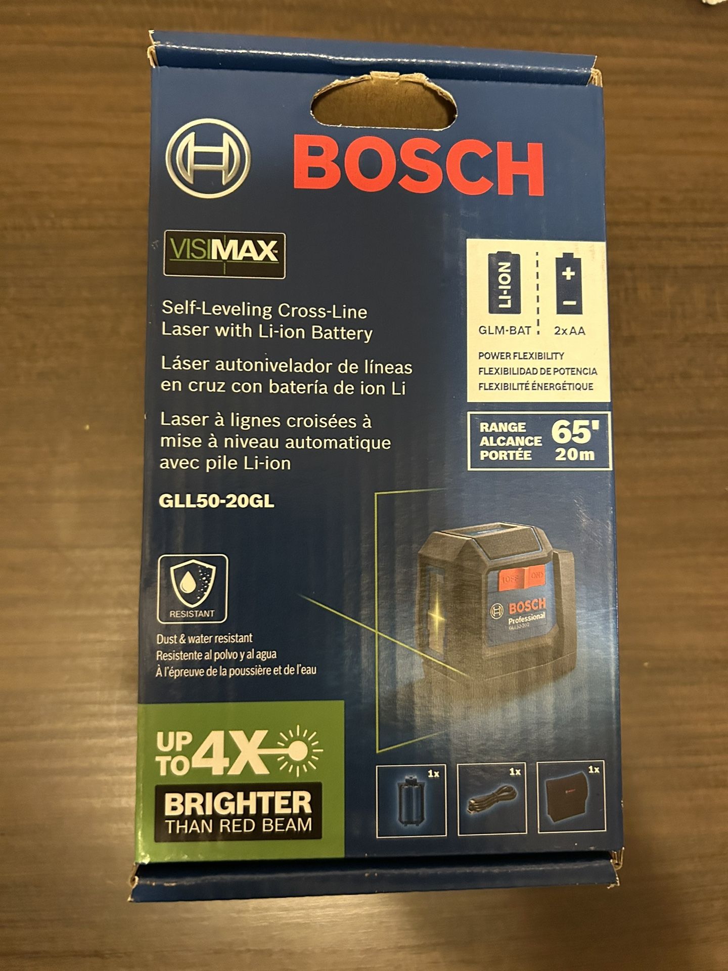 Bosch Self Leveling Cross Line Laser With Li Ion Battery