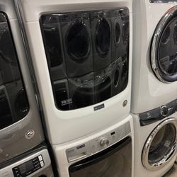 Maytag Washer Dryer Electric Stackable Front Load Set Commercial Quality Free Warranty 
