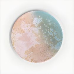 Tony Evans Signed Raku Pottery Plate – 1988 Studio Art – 8” MCM Decor