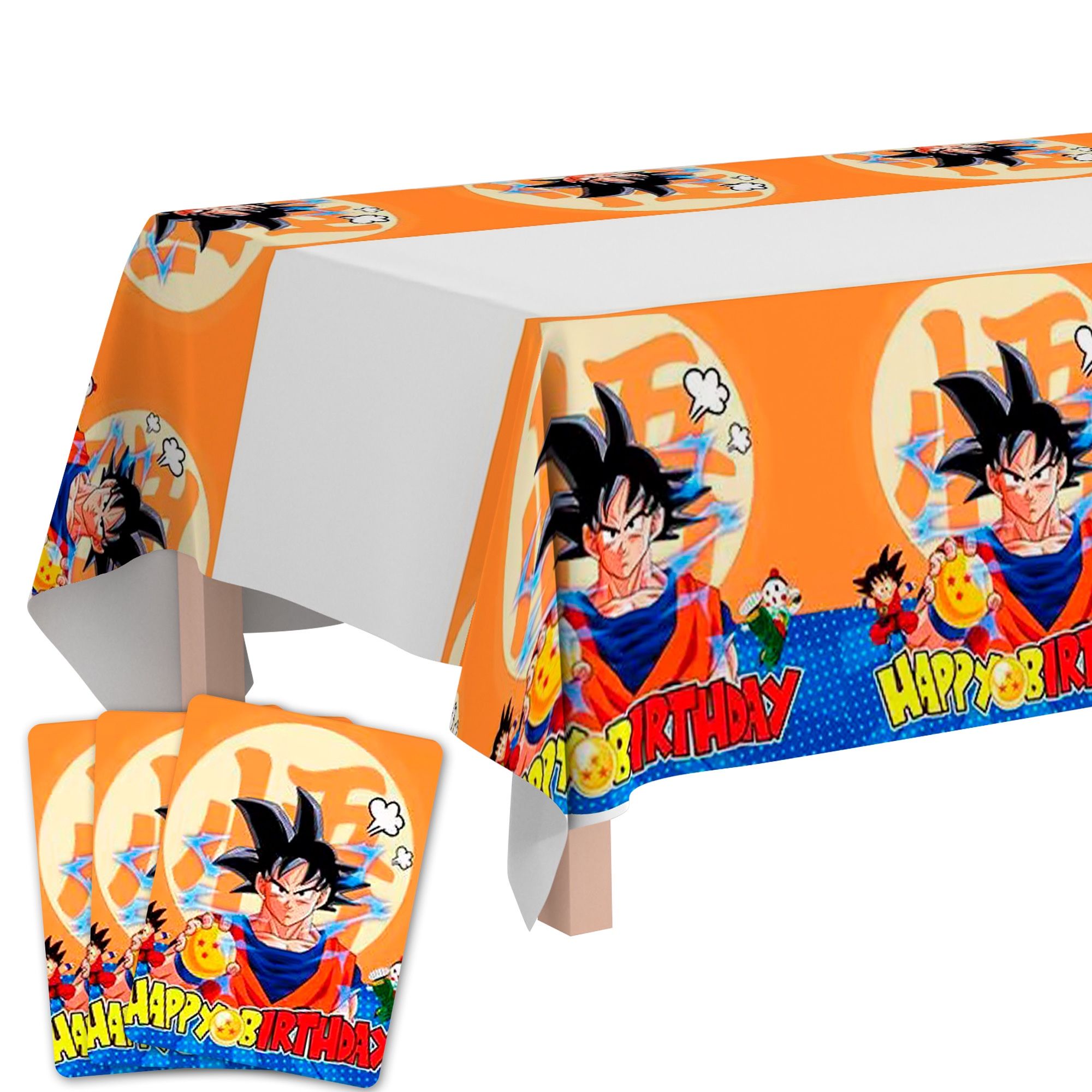 3pcs Dragon Ball Party Tablecloth (New, Unopened)