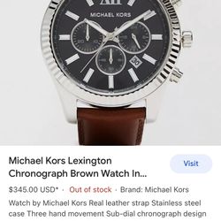 Michael Kors Lexington Chronograph Brown Watch