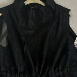 Lafayette 148 Women’s Denim Sleeveless Vest 