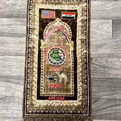 collectible Operation Iraqi Freedom souvenir rug 2008  
