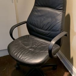 Leather Rolling Desk Chair