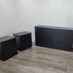 Dresser And 2 Nightstands - Cómoda Y 2 Mesitas De Noche 