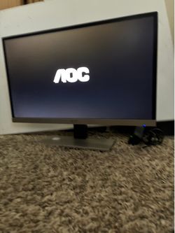 AOC 21.5" LED Monitor 12267Fw 1920x1080 16:9 HDMI VGA Widescreen Black Silver